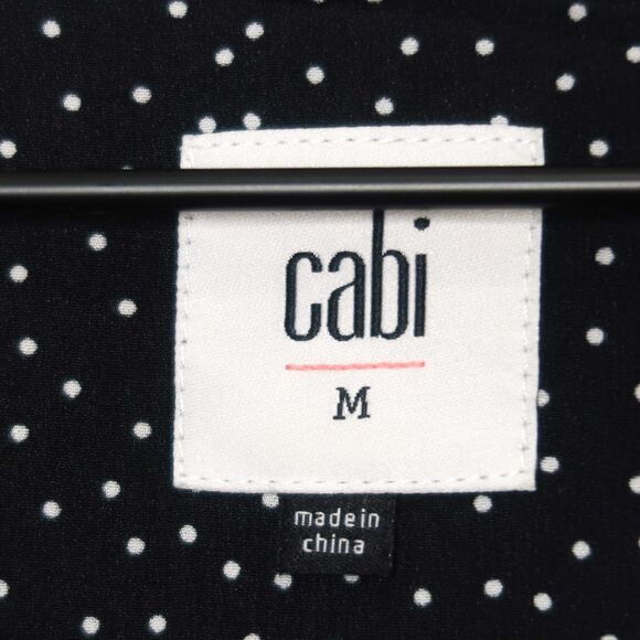 Cabi‎ Womens Sleeveless Dress Size Medium Blue Black Floral Polka Dot Layered - Picture 5 of 11